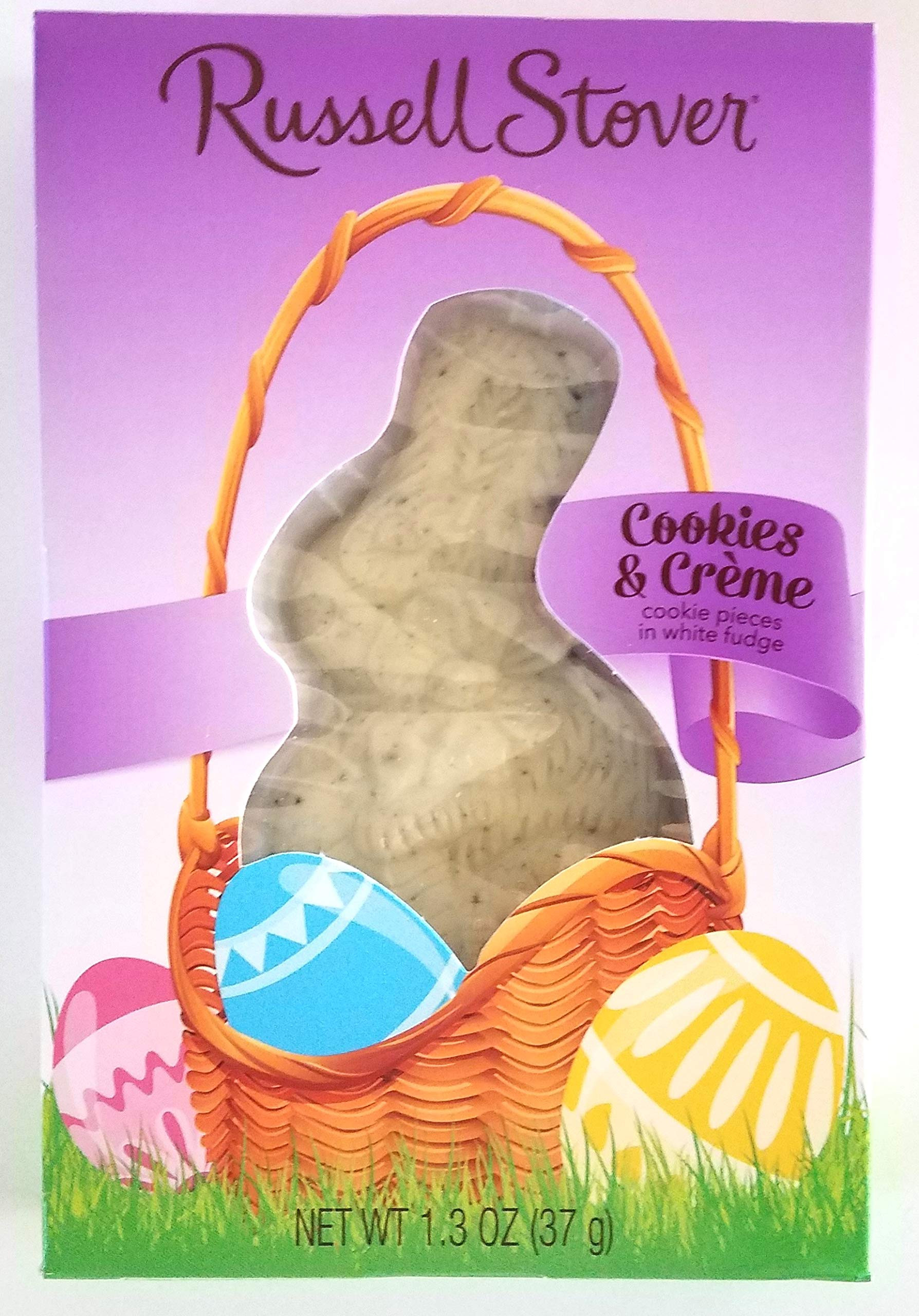 Russell Stover (1 Box) Cookies & Creme White Fudge Easter Bunny Candy - Net Wt. 1.3 / 37 g | Amazon (US)