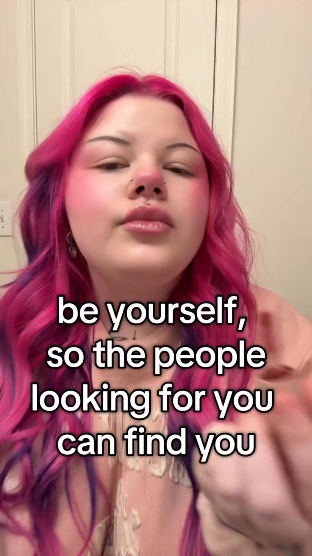 That’s my favorite part about being myself! It weeds out the people I wouldn’t want in my life, anyway! ❤️‍🔥✨ 

self confidence • self love • authentic self • safe space • alt style • lgbt • radical self acceptance • be yourself • pink hair • all things beauty • positive mindset • esthetician • makeup artist
