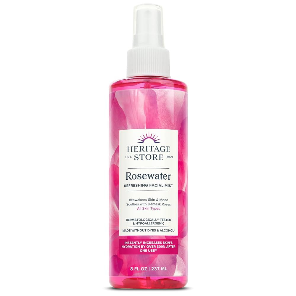 HERITAGE STORE Rosewater - Refreshing Facial Mist for Glowing Skin with Damask Rose, All Skin Typ... | Amazon (US)