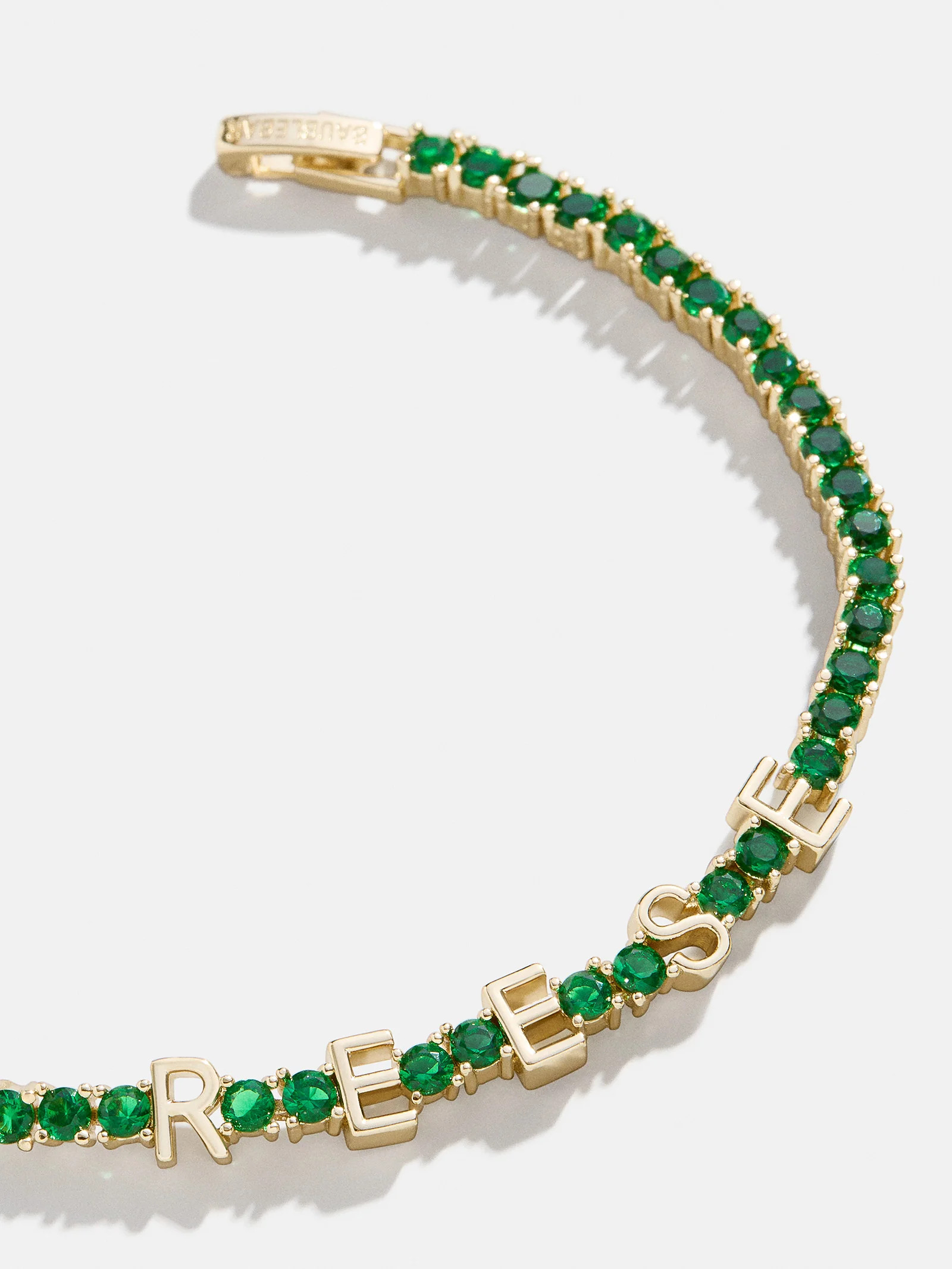 Custom Tennis Bracelet - Green | BaubleBar (US)
