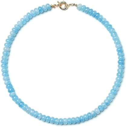 Zissunbeam Bead Gemstone Choker Necklace for Women,Colorful Natural Stone Beaded Statement Boho B... | Amazon (US)