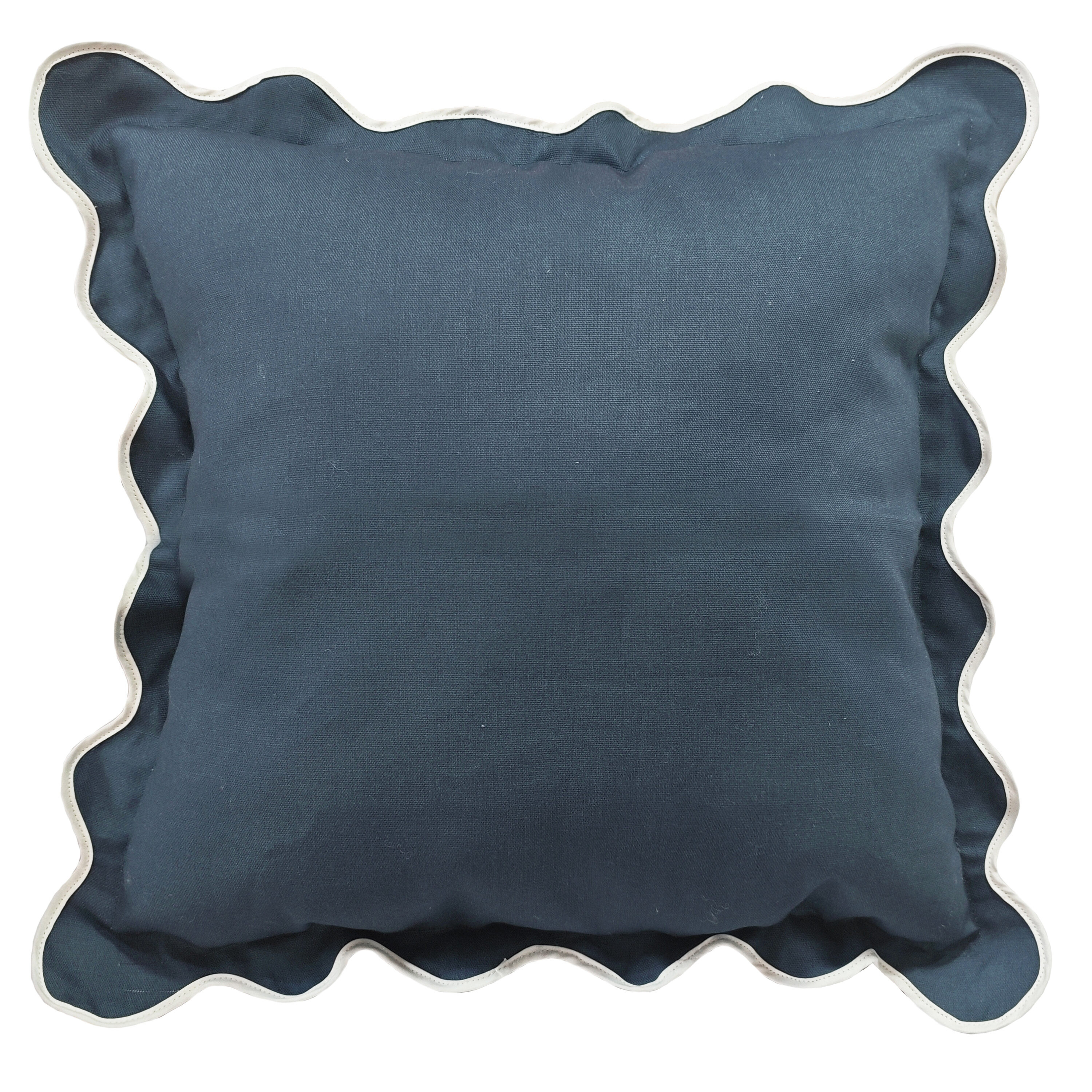 allen + roth Solid Lola Blue Square Throw pillow | Lowe's