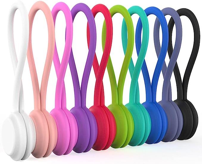 Amazon.com: Magnetic Cable Ties 10 PCS Reusable Cable Organizers Earbuds Cords USB Cable Manager ... | Amazon (US)