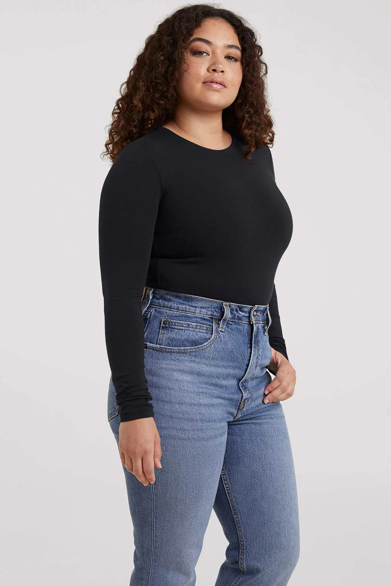 Long Sleeve Crewneck Bodysuit | nuuds