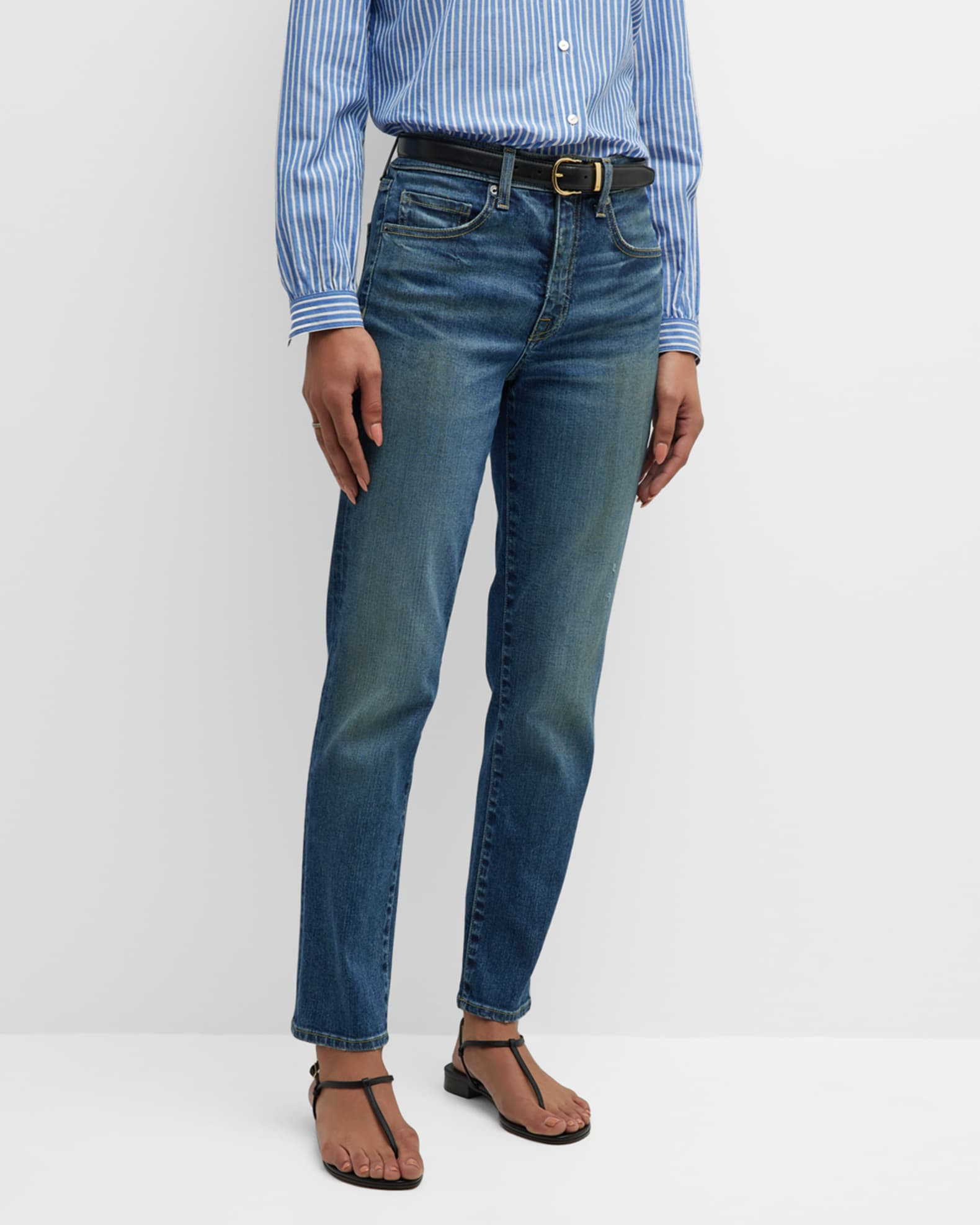 Mid Rise Ankle Jeans | Neiman Marcus