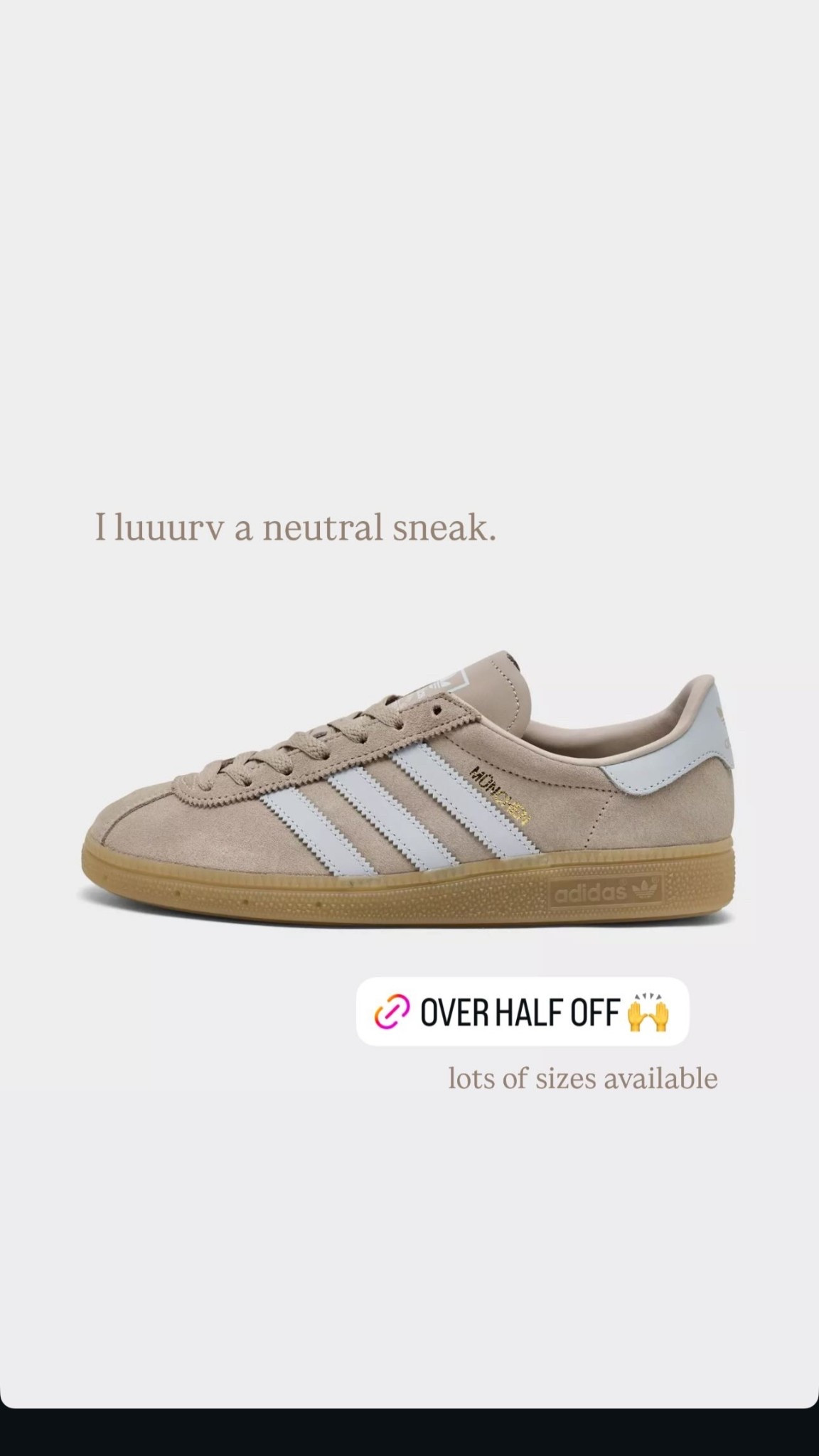 Women’s neutral adidas sneakers on sale over half off! 

Daily deals 

#LTKSaleAlert