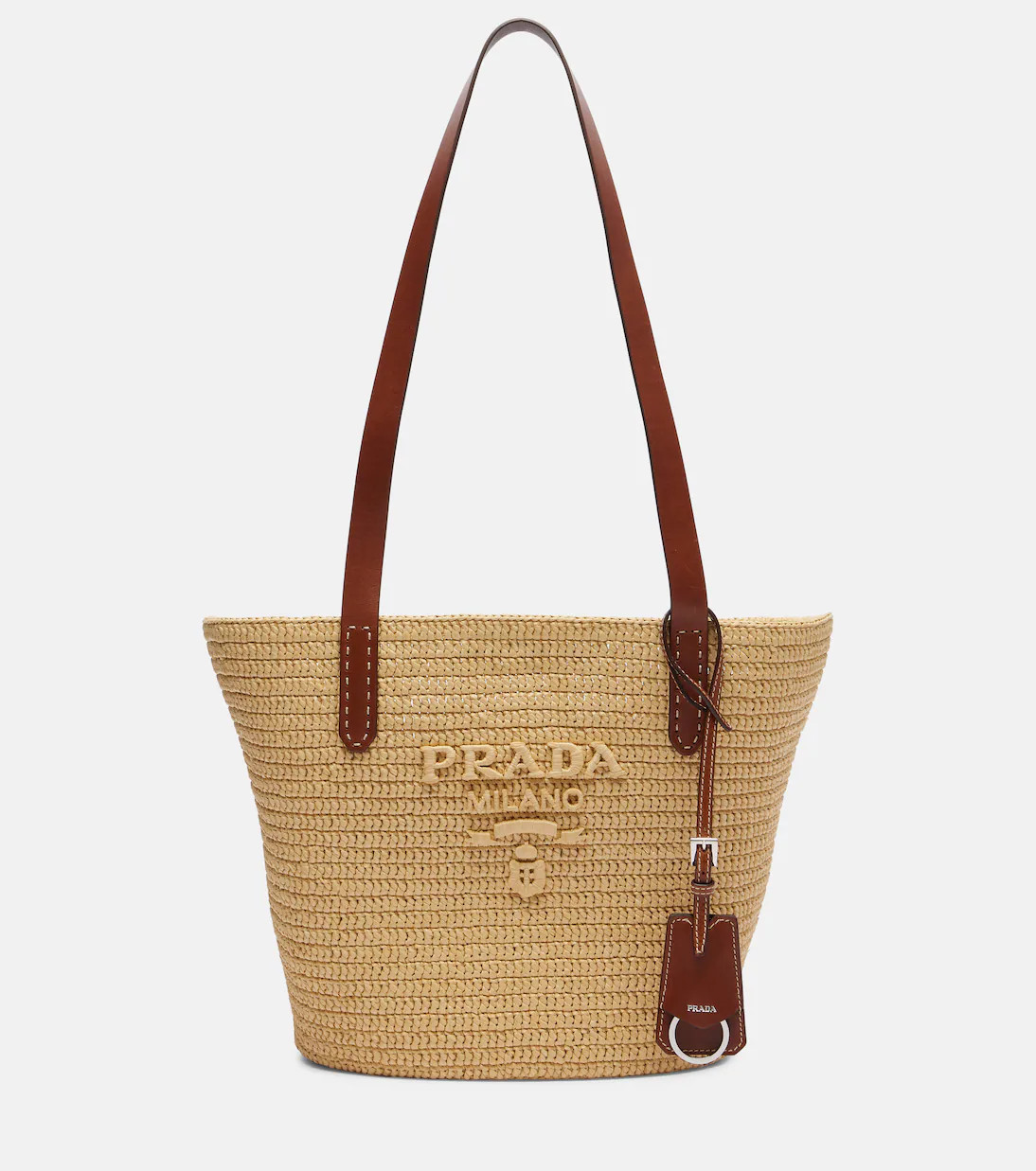 Medium raffia-effect crochet basket bag | Mytheresa (UK)