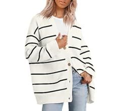 LILLUSORY Women's Fall Cardigan 2023 Open Front Oversized Button Lightweight Sweaters V Neck Loos... | Amazon (US)