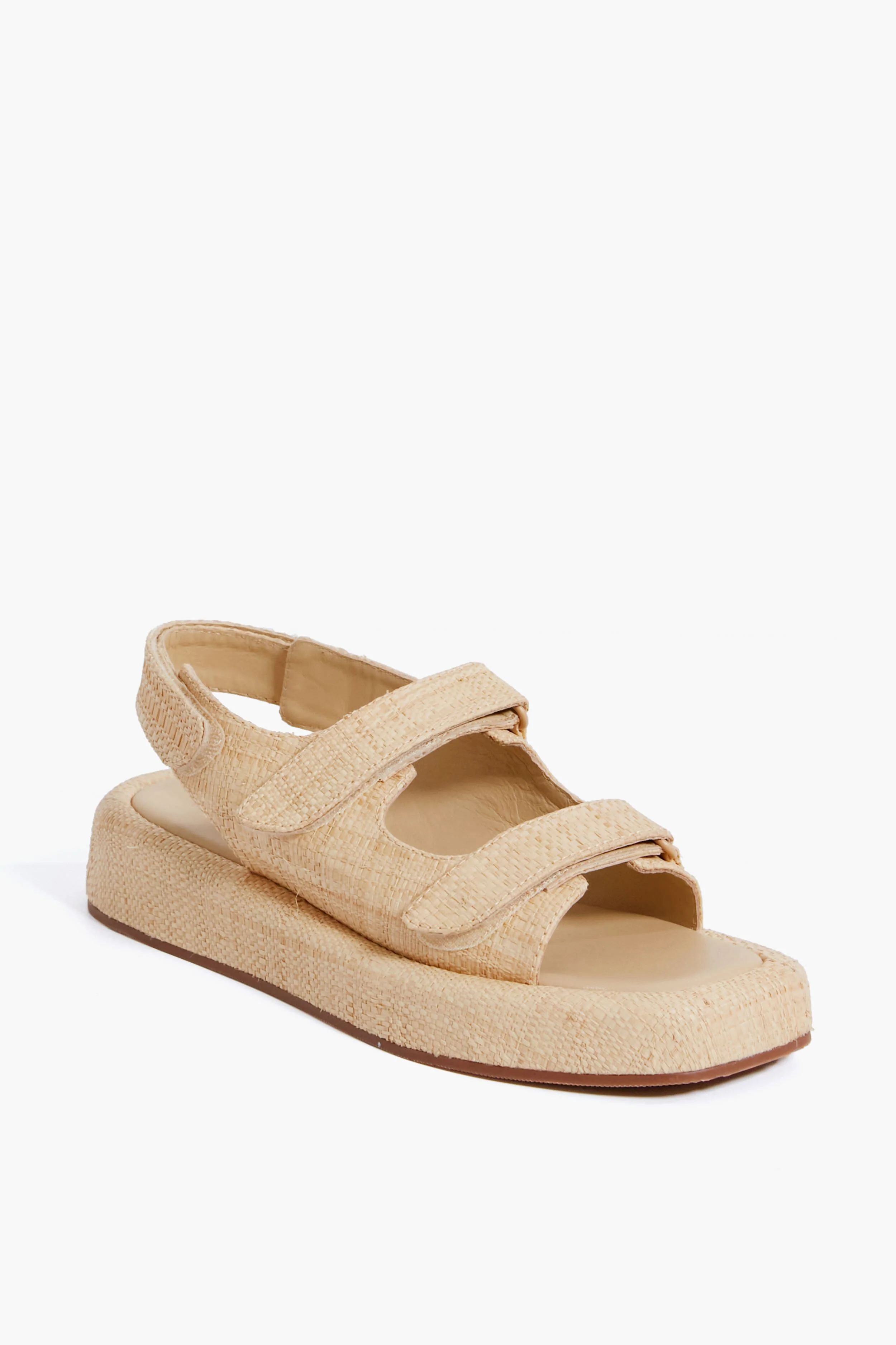 Natural Straw Blaise Two Band Platform Sandal | Tuckernuck (US)