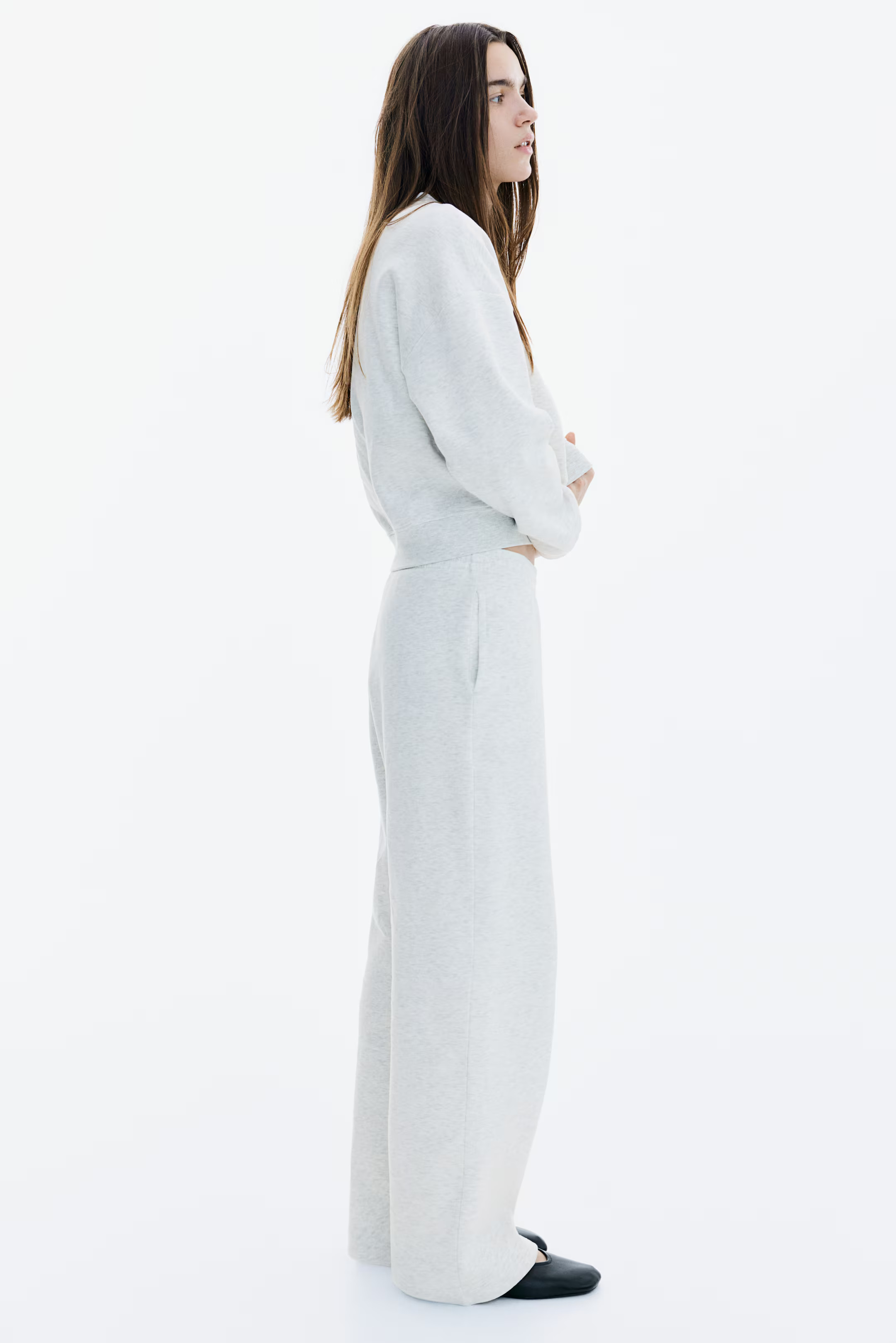 2-piece Sweatsuit - Light gray melange - Ladies | H&M US | H&M (US + CA)