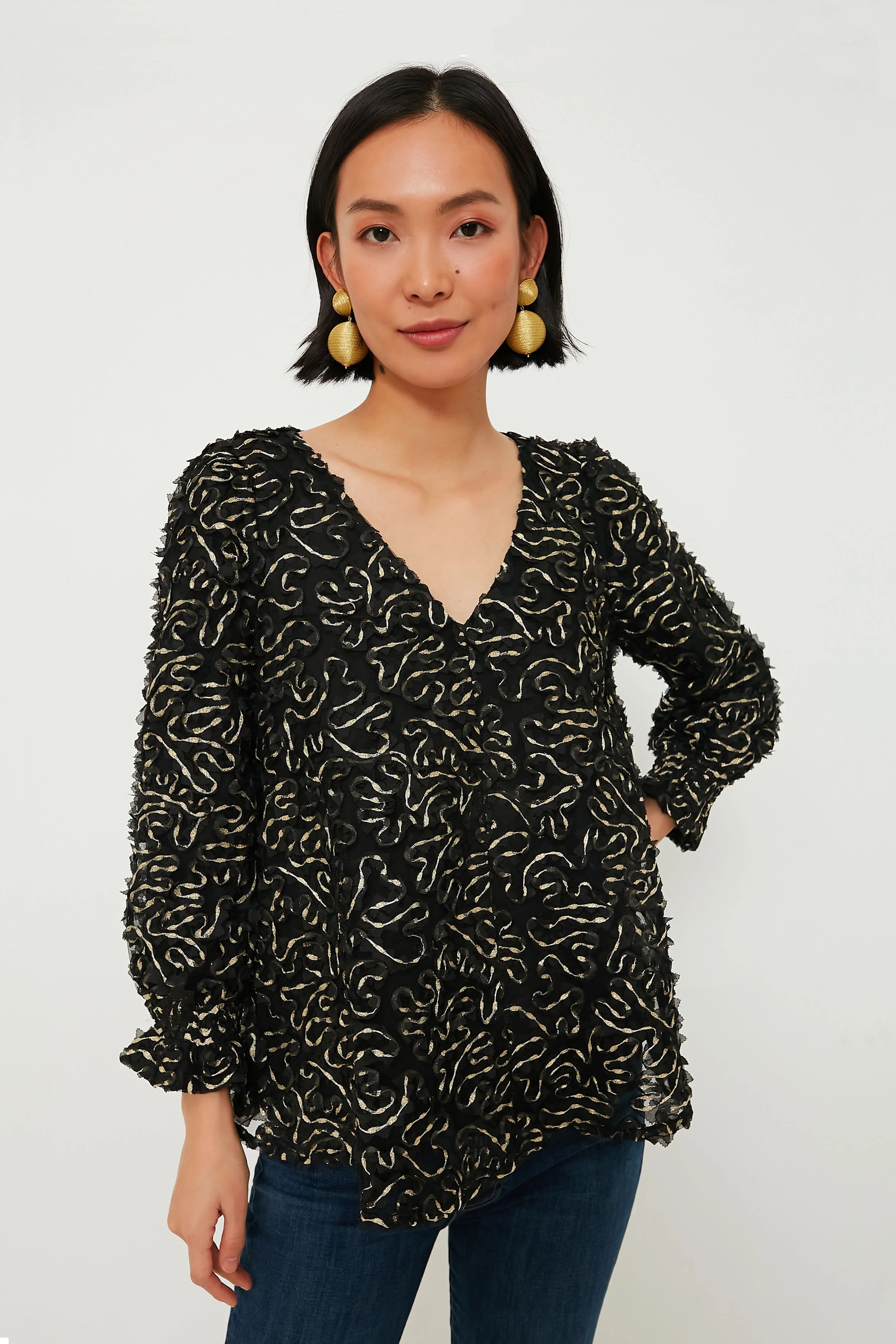 Nightly Organza Easton Blouse | Tuckernuck (US)