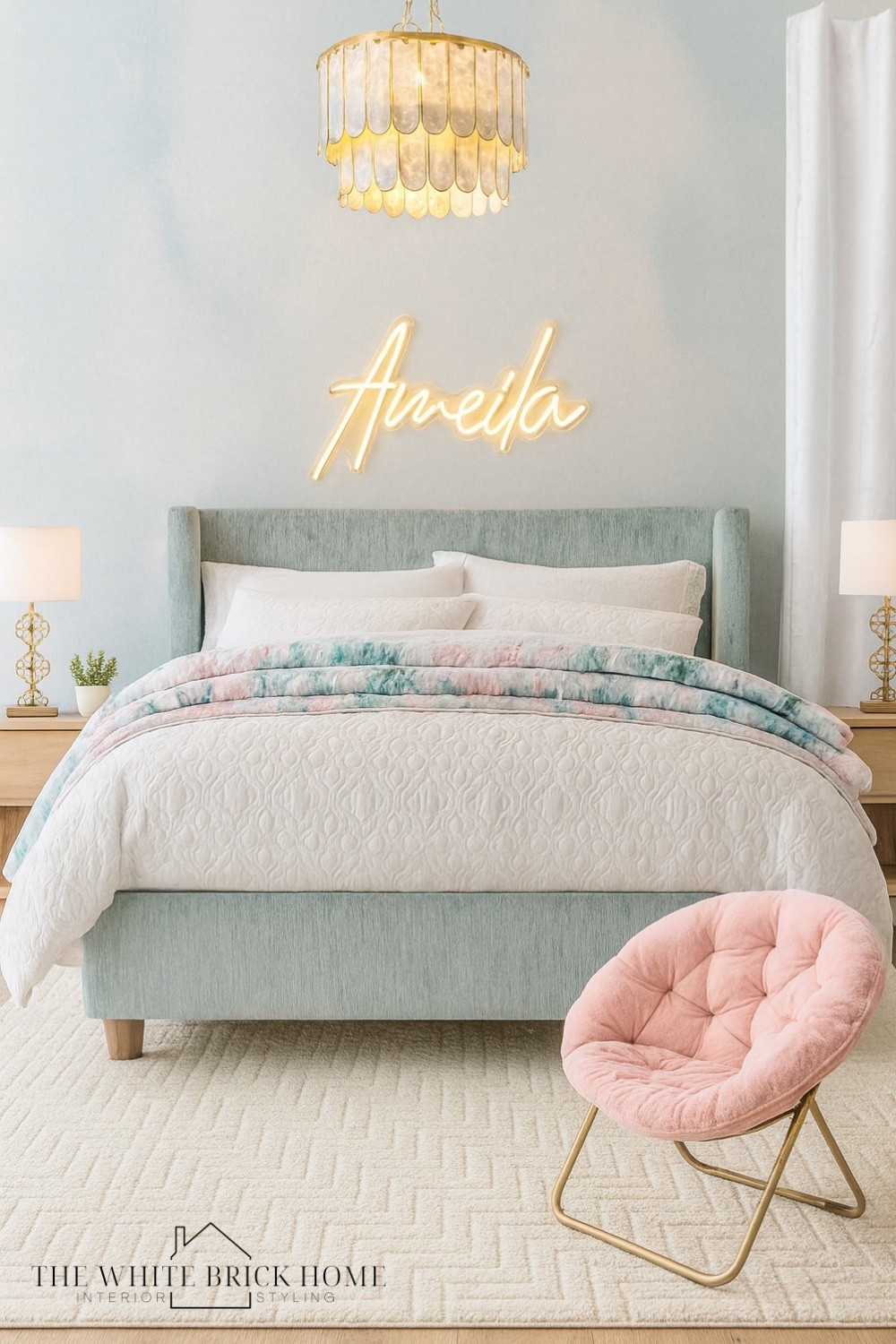 This dream teen bedroom blends soft pastels, cozy textures, and a glowing personalized touch to create a space that feels special and unique. 

Girls room, girls bedroom, kids room, kids bedroom, girls room design, girls room decor, girls room bedding, girls room bed, girls room nightstand, girls room lighting, girls room lamp, girls room wall mural, teen girl, teen girl bedroom, teen girl chair, bedroom chair, home decor, home accents, pottery barn teen, Wayfair, Amazon 

#LTKKids #LTKHome #LTKHoliday