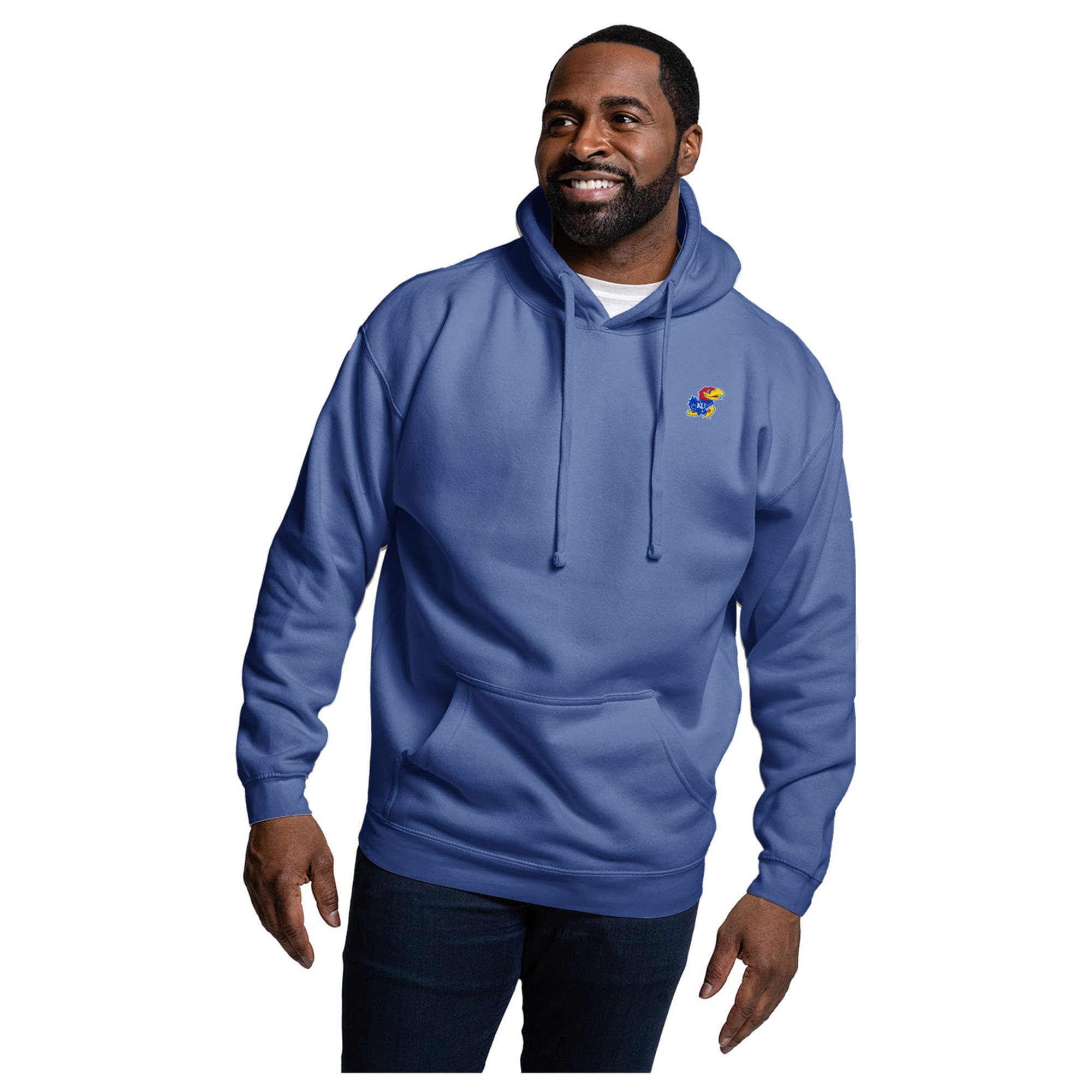 Kansas Jayhawks League Collegiate Wear Essentials 2.0 Fleece Pullover Hoodie - Royal | Fanatics