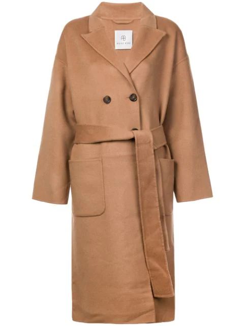 Dylan belted double-breasted coat | Farfetch (US)