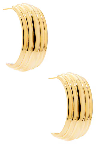 MEGA Large Waterfall Earring in 14k Yellow Gold Plated | FWRD | FWRD 