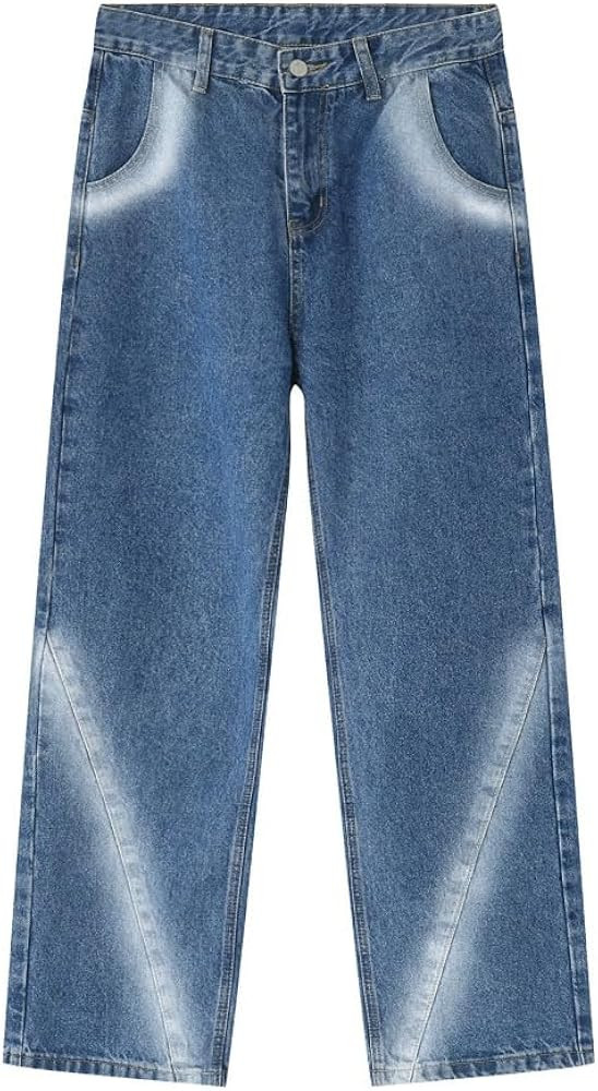 Straight Leg Jeans Trendy Cargo Jeans Baggy Jeans Vintage Jeans Loose Fit Jeans Retro Streetwear ... | Amazon (US)