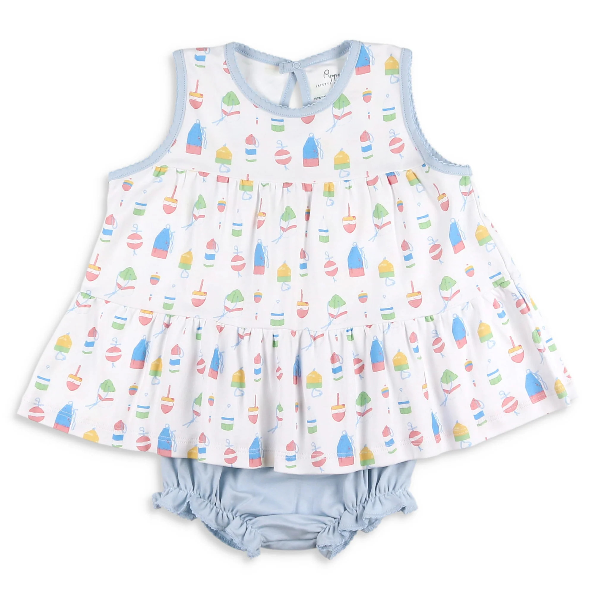 Girls Pima Flowy Set - Buoy - Shrimp and Grits Kids | Shrimp and Grits Kids