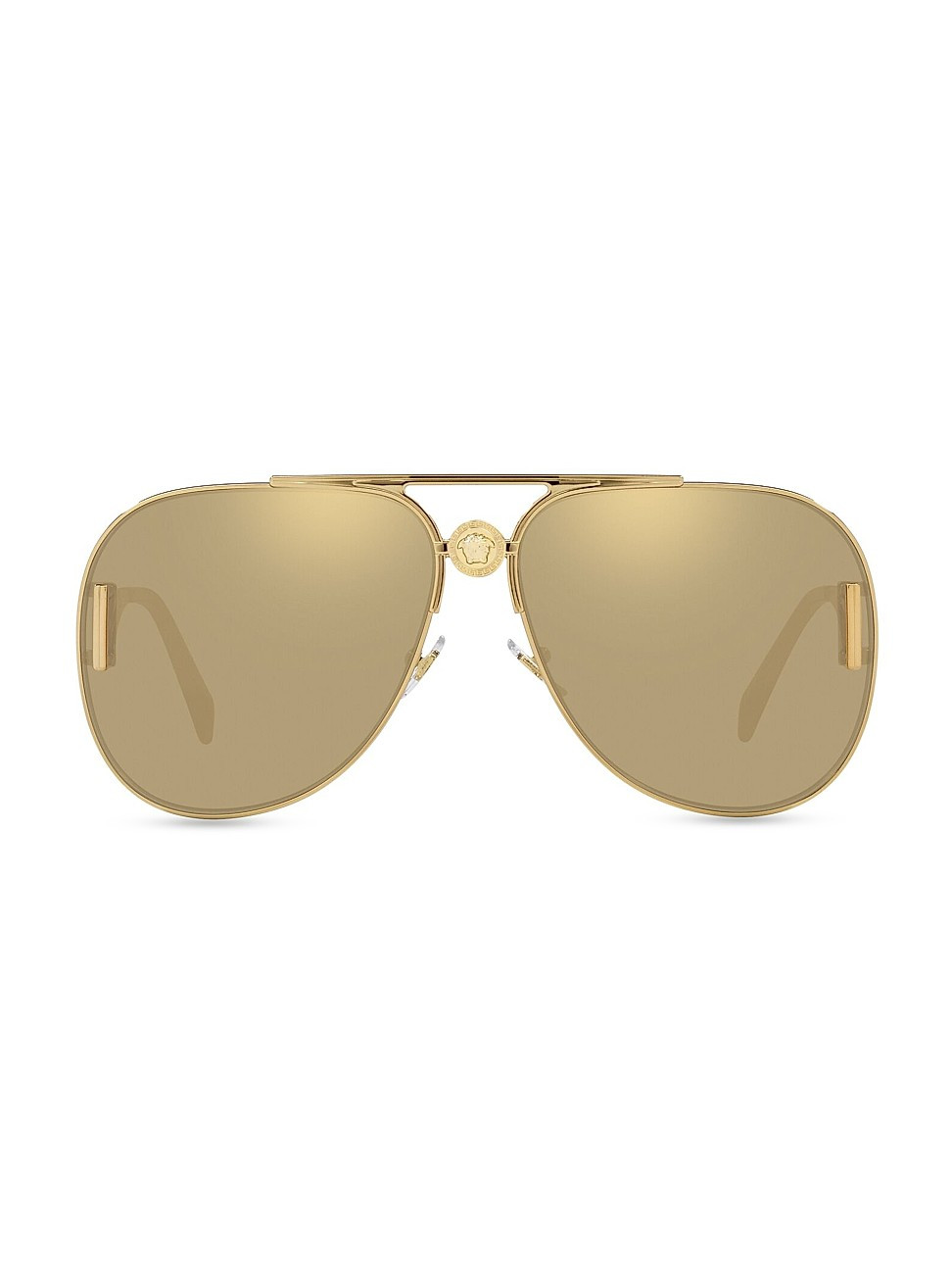 Men's VE2255 63MM Pilot Sunglasses - Gold | Saks Fifth Avenue