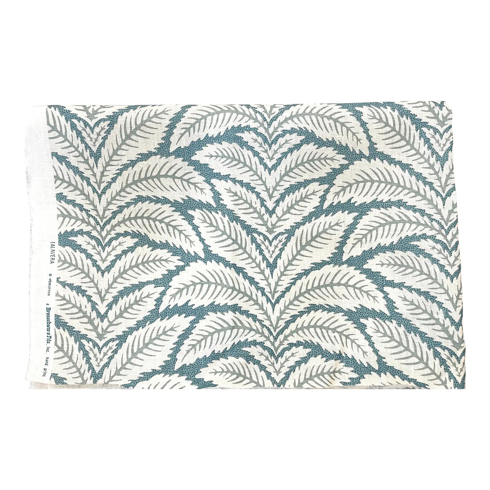 Brunschwig & Fils "Talavera" Fabric -1 Yard, Aqua | Chairish