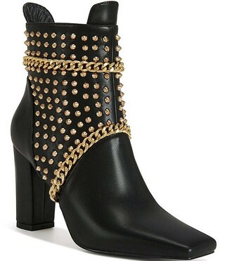 Pancho Stud and Chain Embellished Booties | Dillard's
