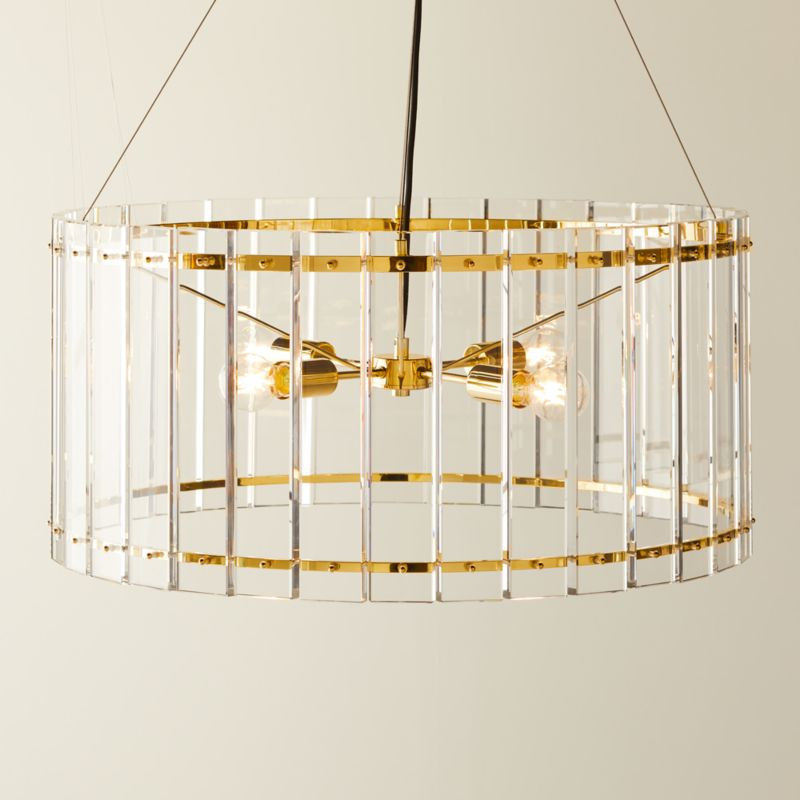Gleam Crystal Pendant Light 30" + Reviews | CB2 | CB2