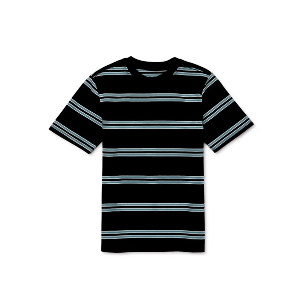 Wonder Nation Boys Short Sleeve Striped T-Shirt, Sizes 4-18 & Husky | Walmart (US)