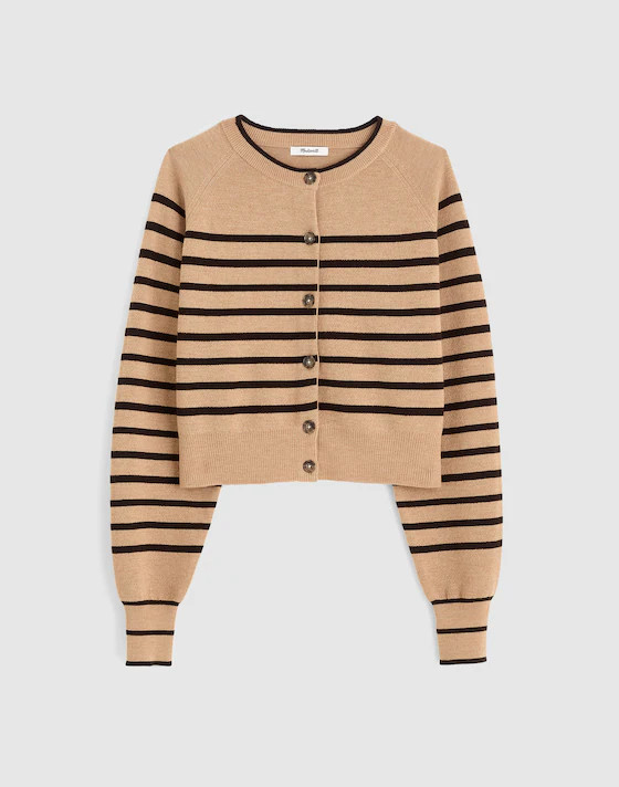 Raglan-Sleeve Cropped Cardigan in Merino Wool | Madewell