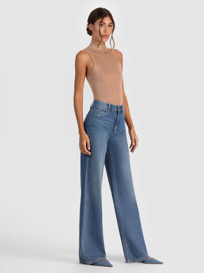 DARCEY METALLIC TANK | Alice + Olivia