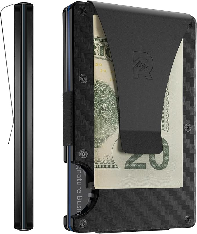 The Ridge Minimalist Slim Wallet For Men - RFID Blocking Front Pocket Credit Card Holder (Burnt T... | Amazon (US)