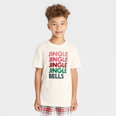 Kids' Holiday 'Jingle Bells' Matching Family Pajama T-Shirt - Wondershop™ White | Target