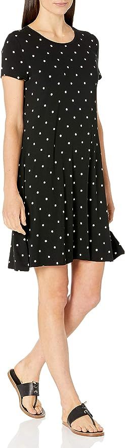 Amazon Essentials Women's Short Sleeve Scoopneck A-line Dress | Amazon (US)