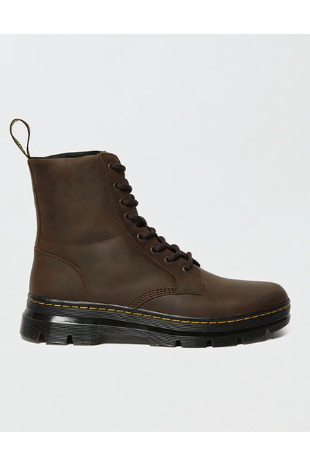 Dr. Martens Combs 8-Eye Leather Boot Men's Brown 11 | American Eagle Outfitters (US & CA)