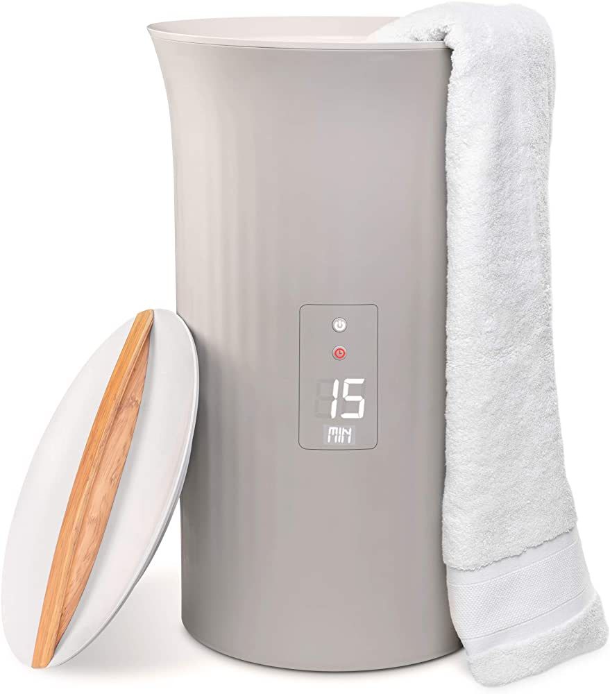 LiveFine Towel Warmer | Large Bucket Style Luxury Heater with LED Display, Adjustable Timer, Auto Sh | Amazon (US)