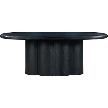 Tov Furniture Elika Black Faux Plaster Oval Dining Table | Amazon (US)