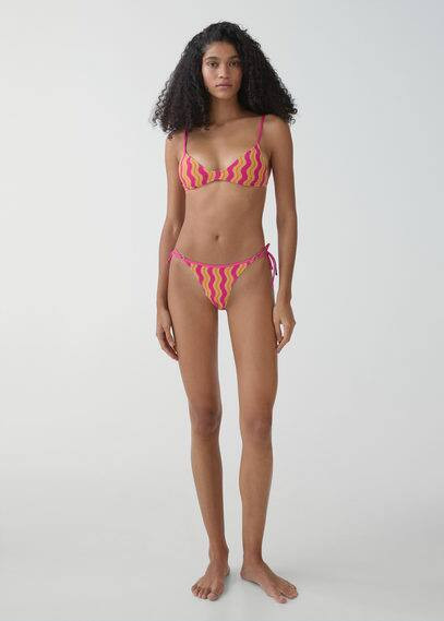 Printed bikini top | MANGO (UK)