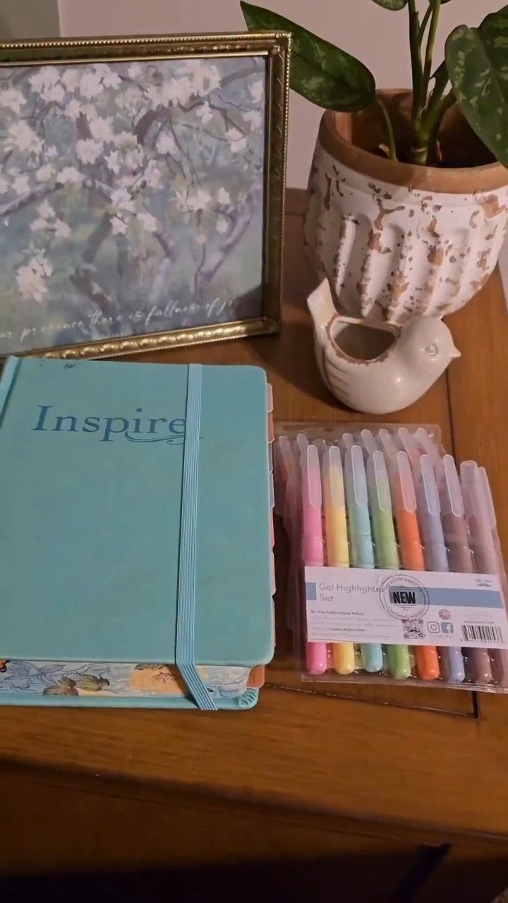 This creative Journaling Bible helps calm me and helps put me in the mood to read and study the word of God. I live the detailed coloring pages and the space for Journaling. The Bible tabs are the perfect accessory to make your Bible stand out and look stunning. The gel highlighters do not bleed through and are perfect for thin Bible pages. #bible #bibleaccessories #Christian #faith #wordofgod

Comment SHOP below to receive a DM with the link to this post on my LTK ⬇ https://liketk.it/5KZs7 #ltkmorningroutine #ltkselfcare #ltkfindsunder50