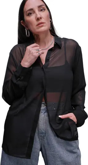 WILDFANG The Empower Long Sleeve Button Up | Nordstrom | Nordstrom