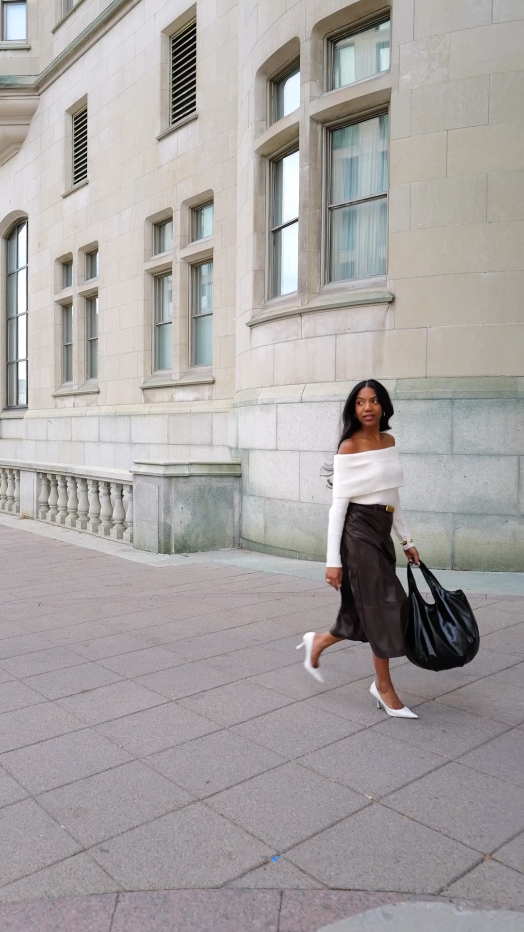 Wearing size 6 in all items but should have sized down to a 4 for all except the off the shoulder sweater and the faux fur coat.

Love the first look for work or a lunch and the second for a date night

Fall outfits | fall outfit ideas | day to night outfits | Jaelyn vegan leather midi skirt | faux leather chocolate midi skirt | a-line midi skirt | ashley ribbed knit Bardot top | off the shoulder knit sweater | fall dinner outfit | fall evening look | Jazelle hardware drape detail top | brown fitted draped top | Jazelle jersey maxi skirt | chocolate fitted maxi skirt | brown matching set | date night outfit | hunter maxi faux fur coat | oversized maxi faux fur coat | chocolate faux fur coat

#LTKWorkwear #LTKSeasonal