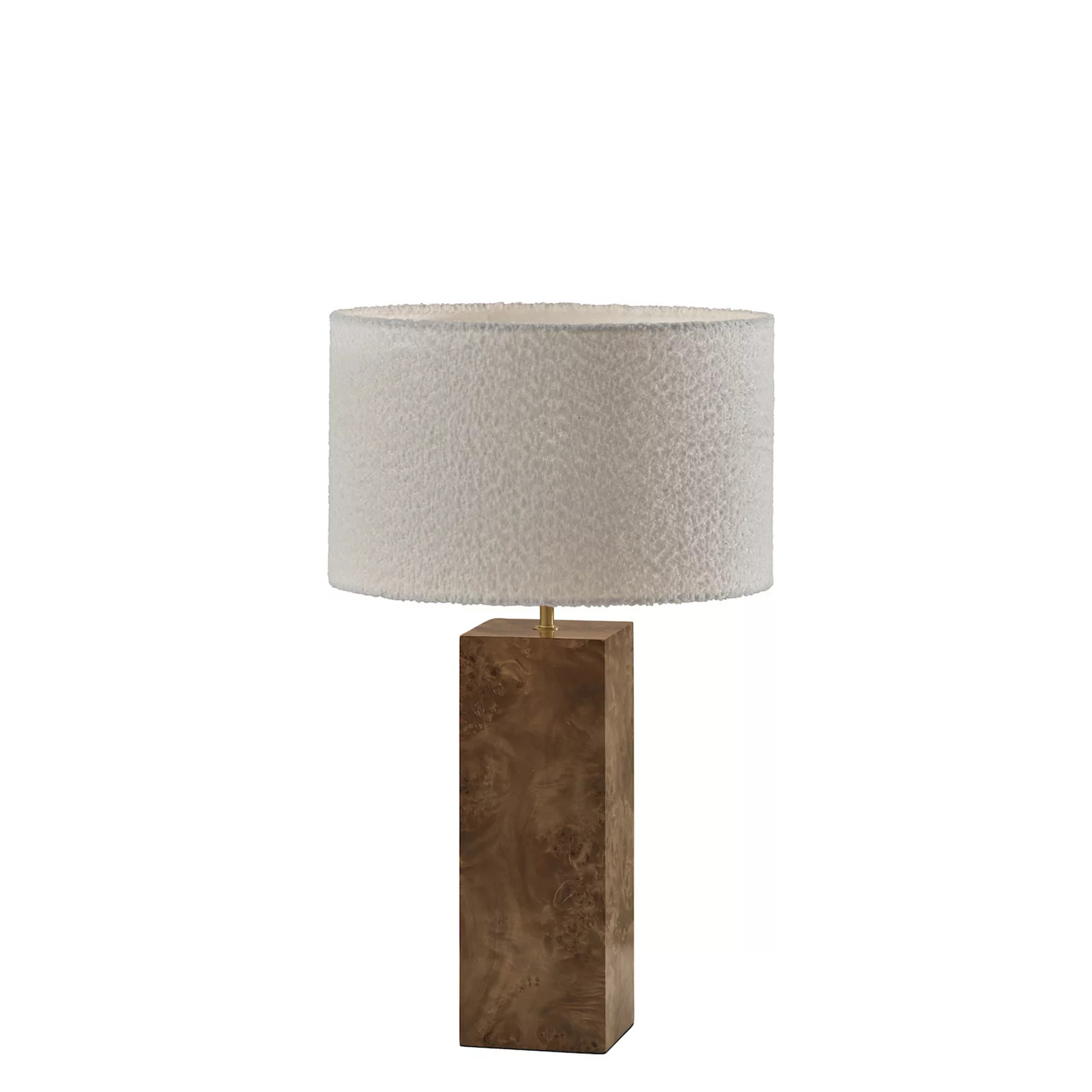 ADESSO Frederick Table Lamp with Textured Shade and Wood Base, Burled Wood | Kohl's