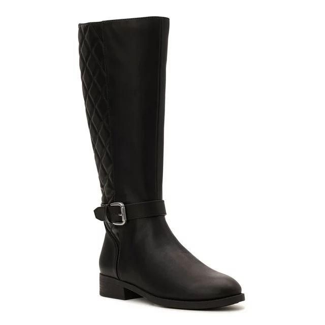 Time and Tru Women’s Quilted Back Riding Boots | Walmart (US)