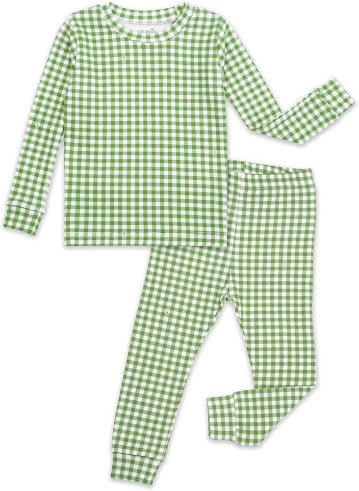 moimoln Baby Toddler Pajama Set Snug-Fit Cotton Modal Sleepwear, Leopard, Check & Solid Mix (6M-8... | Amazon (US)