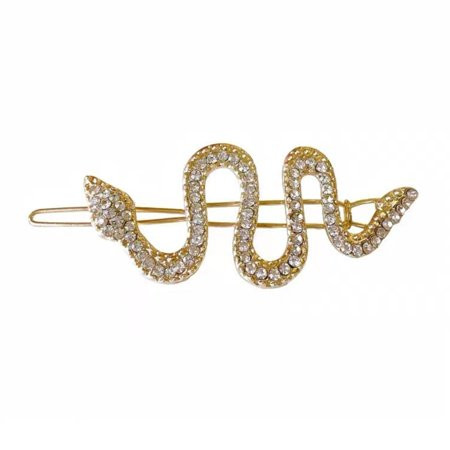 BOOYOU Rhinestone Snake Shaped Hair Clip Metal Animal Barrettes Hobo S Shaped Hairpins | Walmart (US)