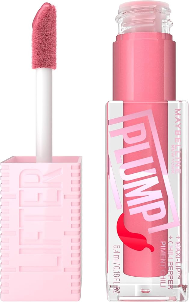 MAYBELLINE Lifter Gloss Lifter Plump, Plumping Lip Gloss with Chili Pepper and 5% Maxi-Lip, Blush... | Amazon (US)