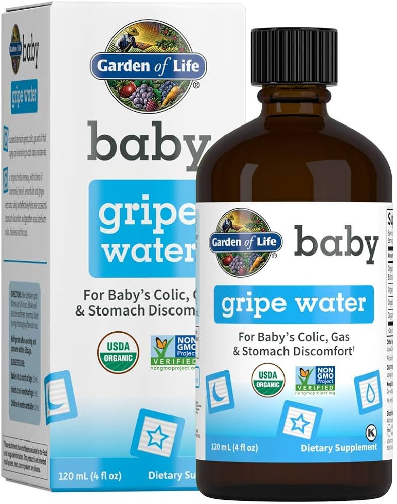 Garden of Life Baby Gripe Water for Baby's Colic, Gas & Stomach Discomfort, Organic Herbal Remedy... | Amazon (US)