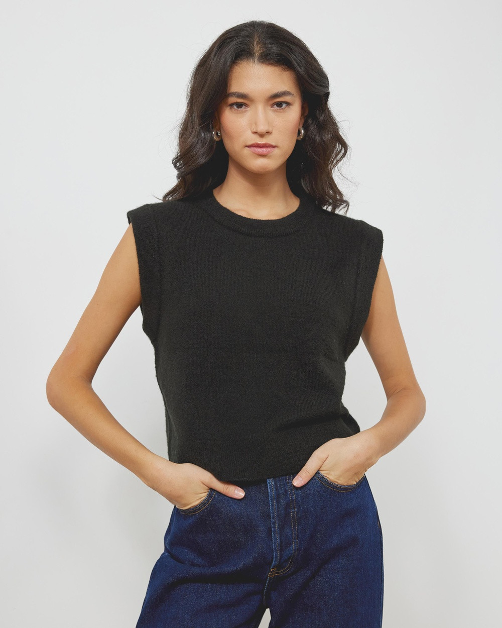 Atmos&Here - Soufle Knit Tank - Tops (Black) Soufle Knit Tank | THE ICONIC (AU & NZ)