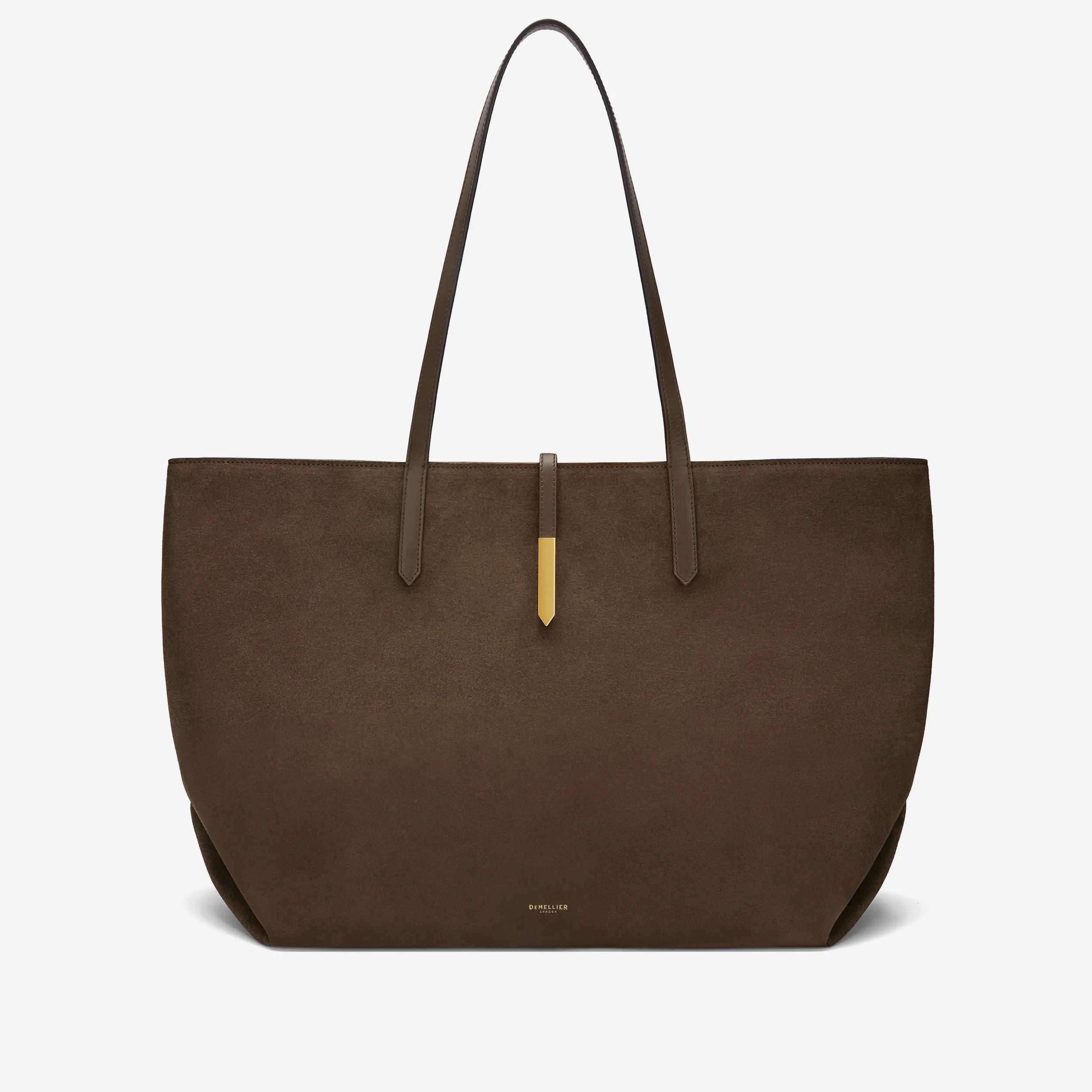 The Large Tokyo Tote | Mocha Suede & Mocha Smooth | DeMellier | DeMellier