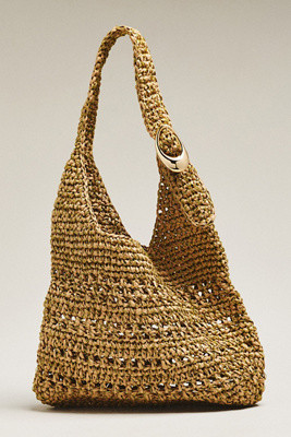 Nikki Raffia Buckle Bag | Anthropologie (US)