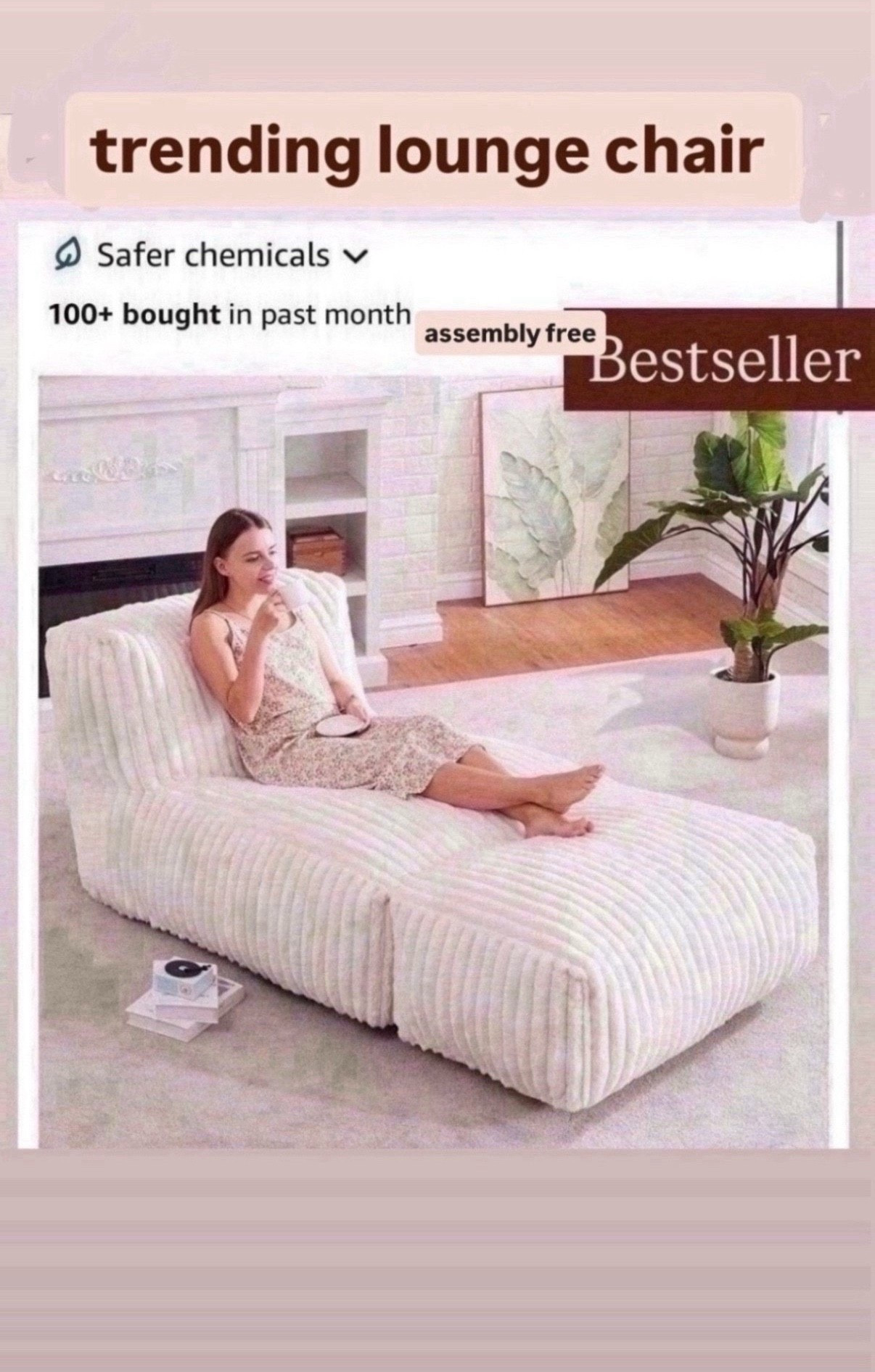 Assembly free chair.  Oversized chair. Comfy lounge chair #chair #loungechair 

#LTKHome