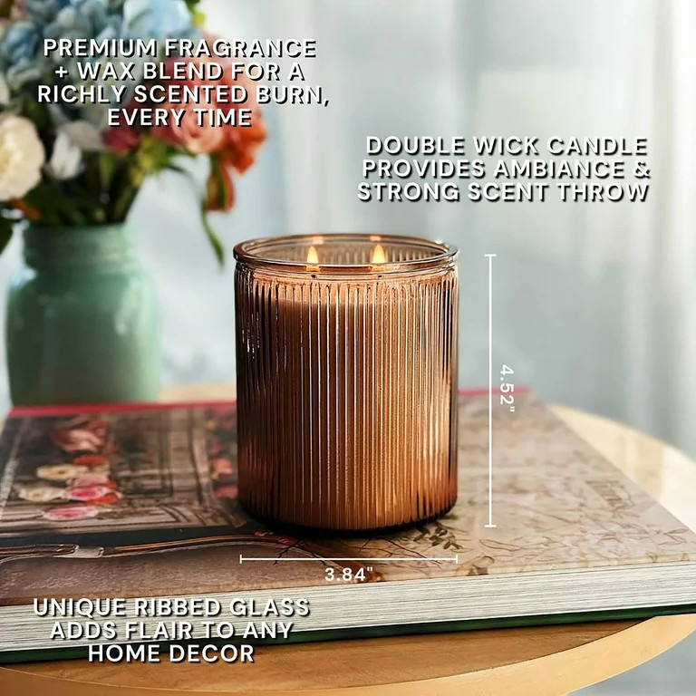 Better Homes & Gardens Red Lava Citrus Scented 2-Wick 17.1oz Ribbed Jar Candle | Walmart (US)