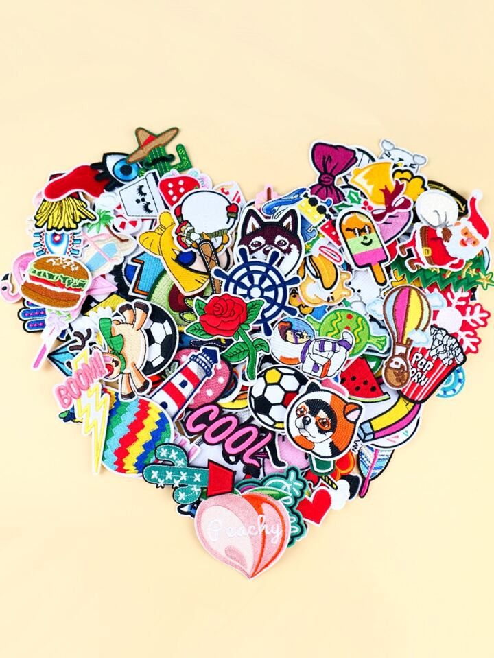 30 stuks willekeurig gesorteerde patronen doe-het-zelf opstrijk-/naai-patches, ideaal voor kledin... | SHEIN